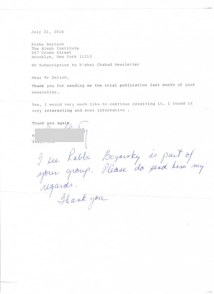 Scanned letter page 1